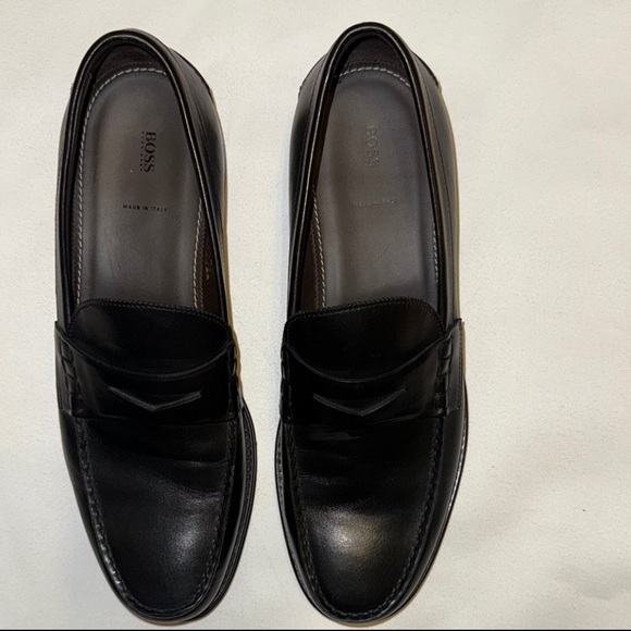 Hugo Boss Black Leather Loafers - Picture 1 of 9